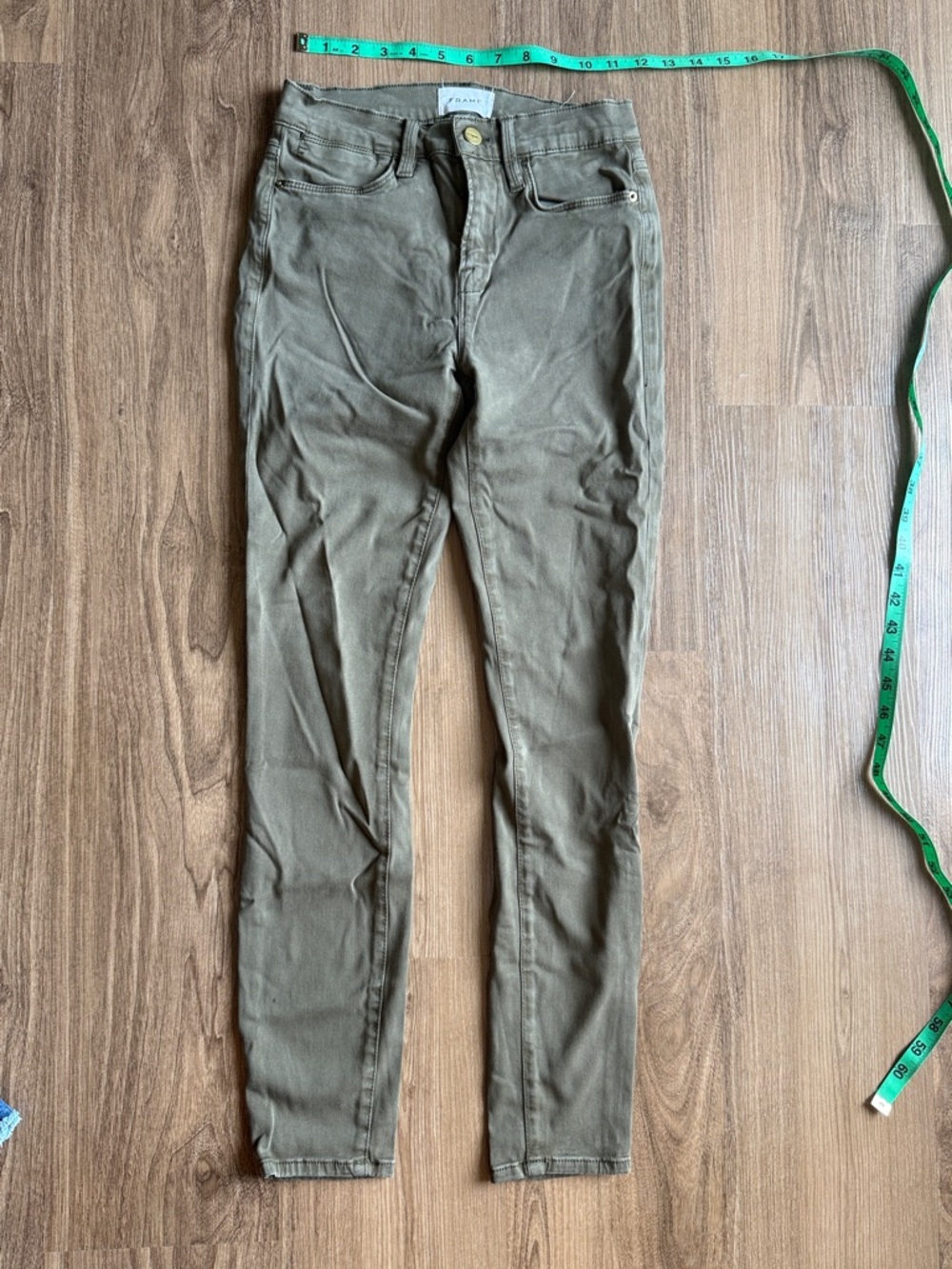 Frame Le High Skinny Green